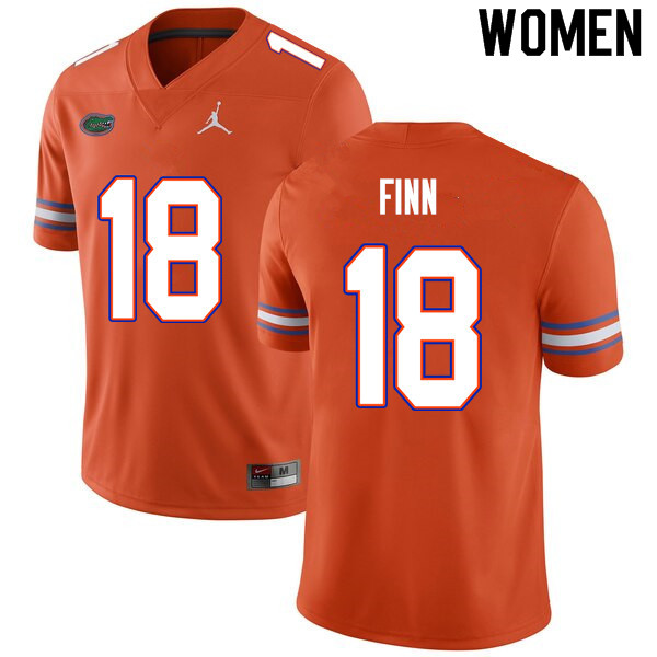 Women #18 Jacob Finn Florida Gators College Football Jerseys Sale-Orange